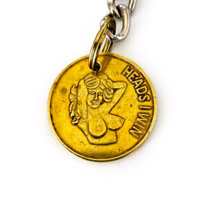 Vintage Peep Show Token Keychain Style 1