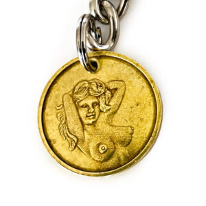 Vintage Peep Show Token Keychain Style 2
