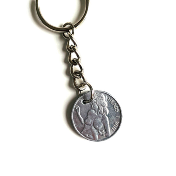 Vintage Peep Show Token Keychain Style 3 - Image 3
