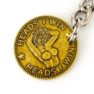Vintage Peep Show Token Keychain Style 4