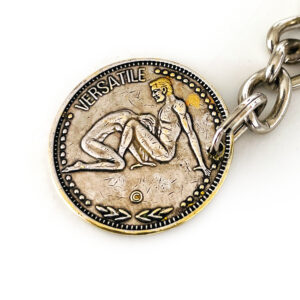 Vintage Peep Show Token Keychain Style 5 (Sex Position/Zodiac Cancer)